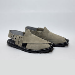 Grey suede Pazwar Peshawari Khari/chappals