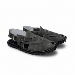 Grey suede Pazwar Peshawari Khari/chappals