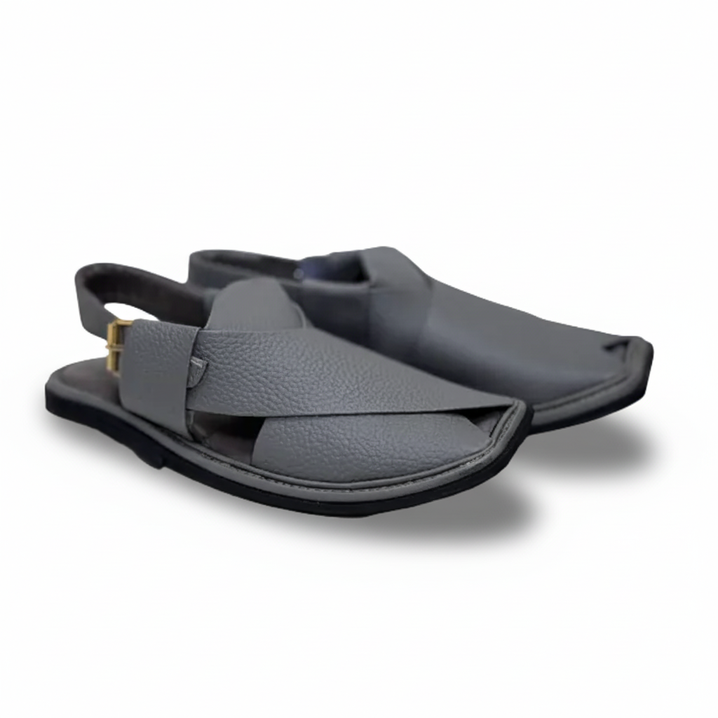 Slate Grey Premium Textured Peshawari kheri/Chappal