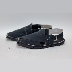 Midnight Black Suede Pazwar Kheri/Chappal