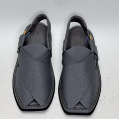 Slate Grey Premium Textured Peshawari kheri/Chappal
