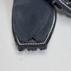 Midnight Black Suede Pazwar Kheri/Chappal