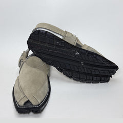 Grey suede Pazwar Peshawari Khari/chappals