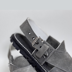 Slate Grey Premium Suede Peshawari kheri/Chappal