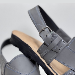 Slate Grey Leather Quetta Norozi Kheri/Chappal