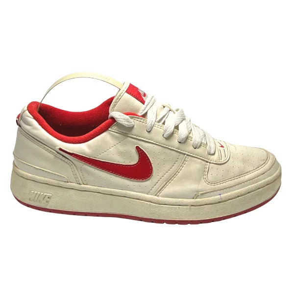 Nike Men's Court Vision Low red white melted crayon swoosh nike print shoe