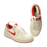 Nike Men's Court Vision Low red white melted crayon swoosh nike print shoe