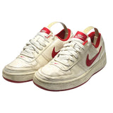 Nike Men's Court Vision Low red white melted crayon swoosh nike print shoe