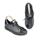 Grey and Black smokey Women's Low Top Sneakers