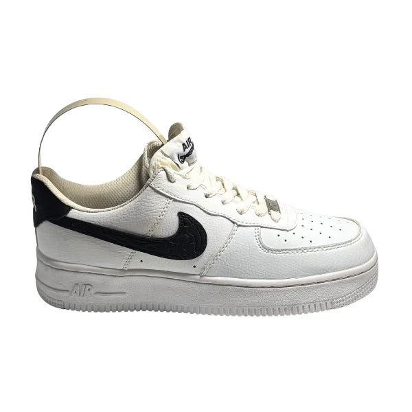 Nike Air Force 1 Low '07 White Black Pebbled Leather CT2302-100 Men's