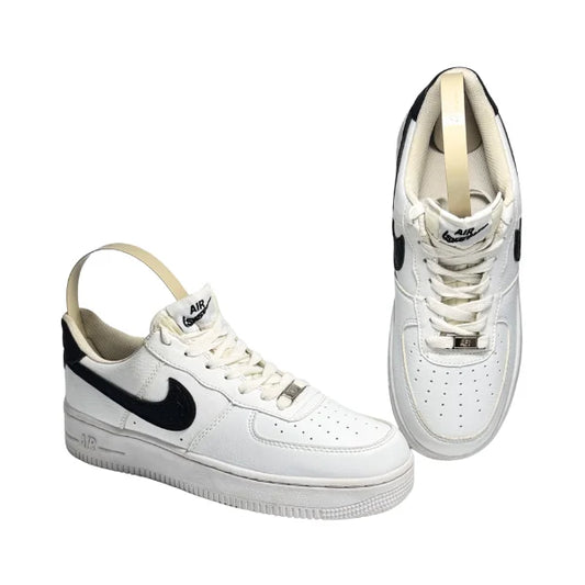 Nike Air Force 1 Low '07 White Black Pebbled Leather CT2302-100 Men's