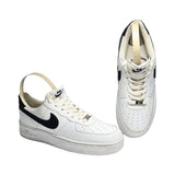 Nike Air Force 1 Low '07 White Black Pebbled Leather CT2302-100 Men's